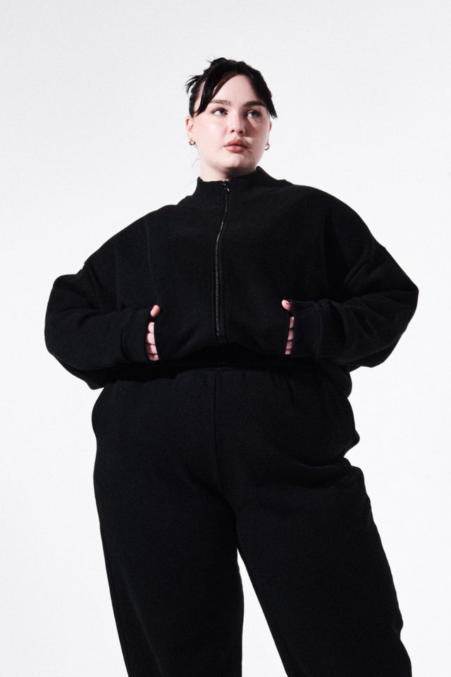 Kenna Sharp SS23 Black Sweat Jacket - SewSewYou