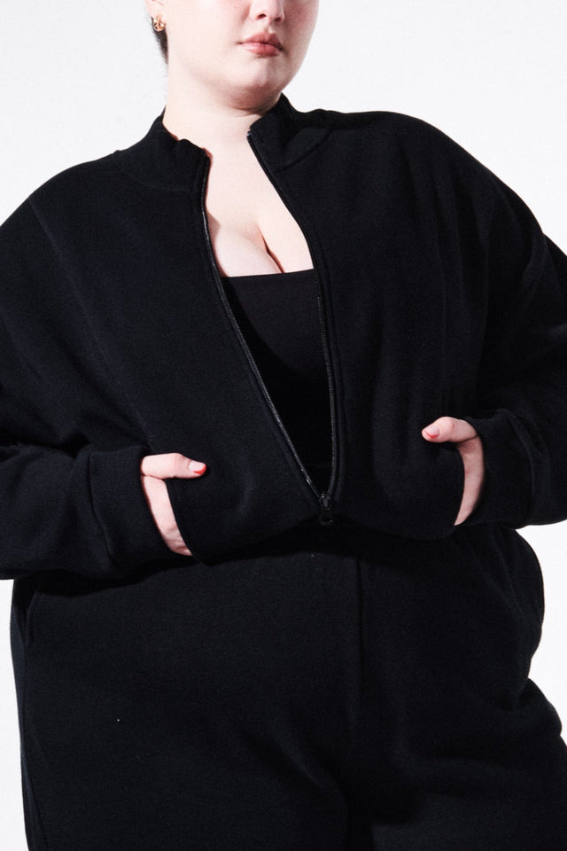 Kenna Sharp SS23 Black Sweat Jacket - SewSewYou