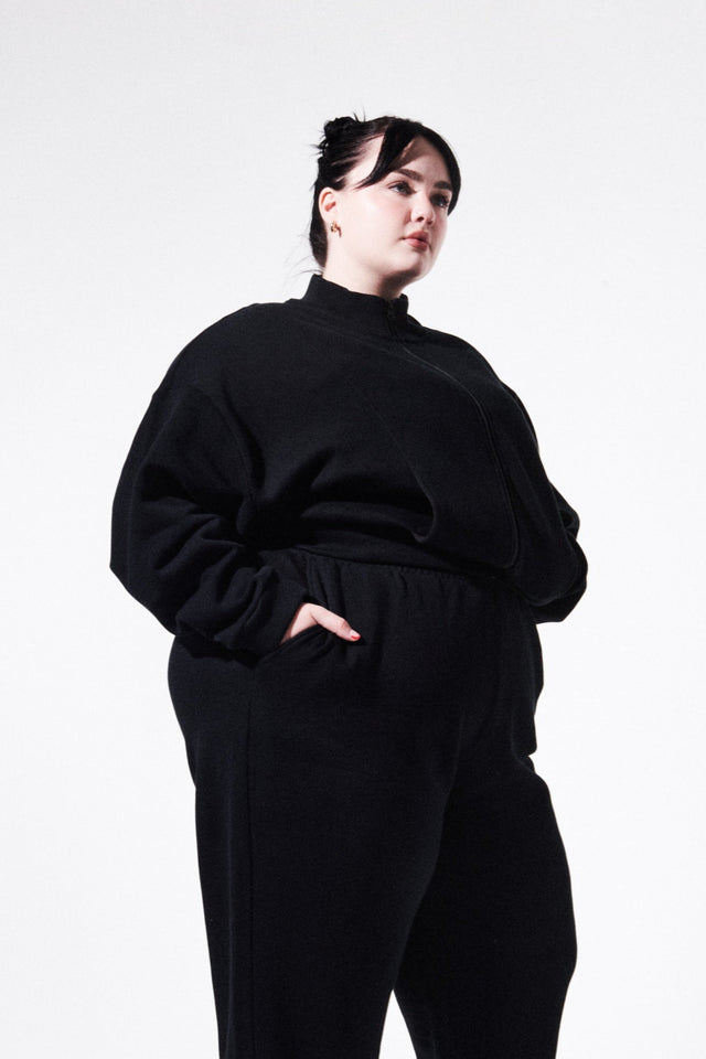 Kenna Sharp SS23 Black Sweat Jacket - SewSewYou