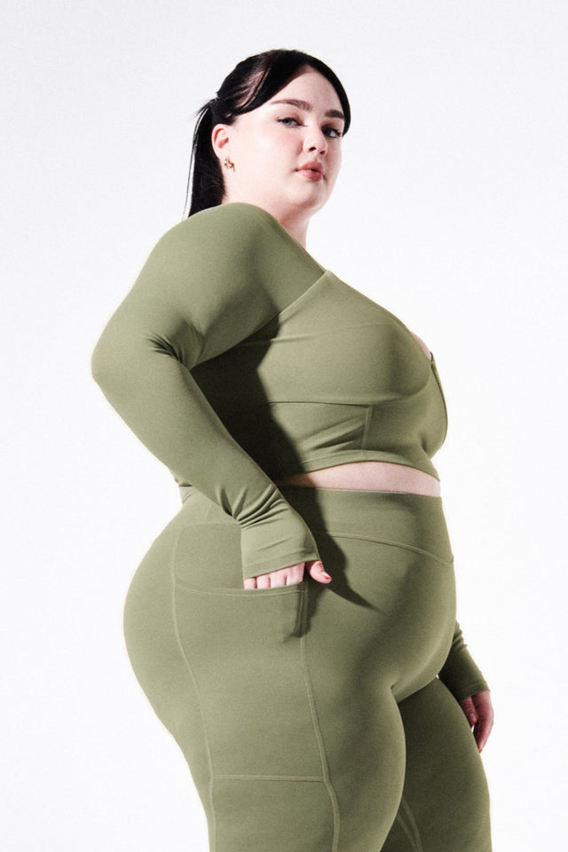 Kenna Sharp SS23 Green Long Sleeve Top - SewSewYou