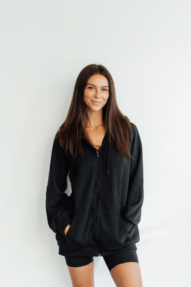 Melissa Merk Black Oversized Hoodie - SewSewYou