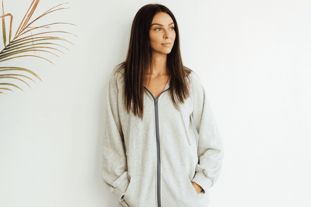 Melissa Merk Htr. Grey Oversized Hoodie - SewSewYou