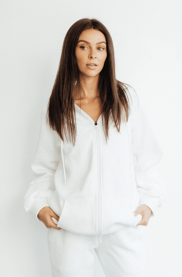 Melissa Merk White Oversized Hoodie - SewSewYou