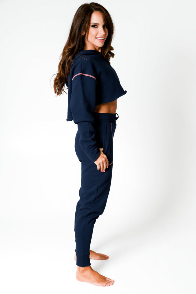 Navy/Coral Sweat Jogger - SewSewYou