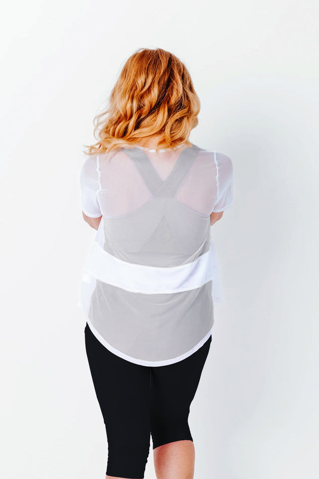 White Mesh T-Shirt - SewSewYou